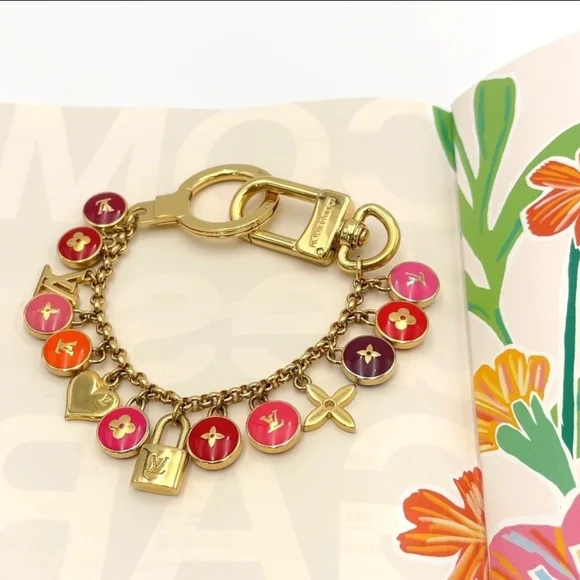 Auth Louis Vuitton M65911 Porte Crecienne Bastille GD Key Chain W/Box - Picture 4 of 14